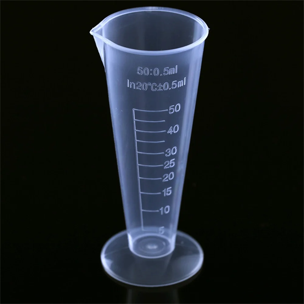 1 pz tazza di misurazione triangolare in plastica 50 Ml / 100ml tazza di misurazione graduata utensili da cucina vernice tazza di miscelazione attrezzature da laboratorio