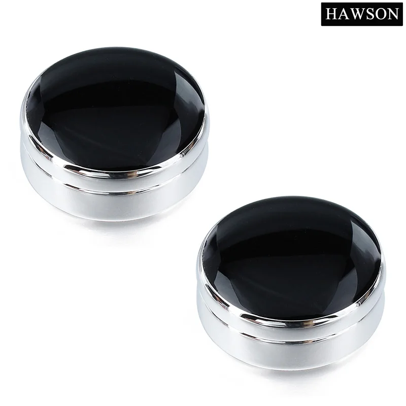 Blue & Black Enamel Men Cufflinks Button Cover Mens Wedding Dress Cover Buttons Jewelry Elegance Cuff Links