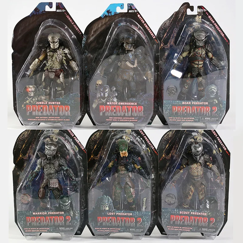 NECA AVP Alien vs. Predator City Hunter Warrior Shaman Stalker Masked Scar Predator Actionfigurensammlung Spielzeug