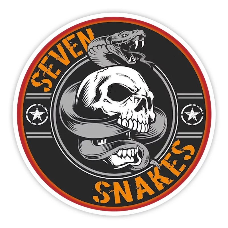 

Seven Snakes 13 cm/17 cm Self-adhesive Decal Car Sticker Waterproof Auto Decors on Bumper Rear Window Laptop # S40672