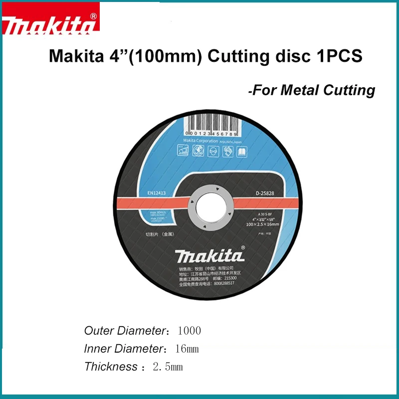 Makita Angle Grinder Cutting Blade 100mm Thick Metal Cutting Saw Blade Power Tool Accessories Free Shipping