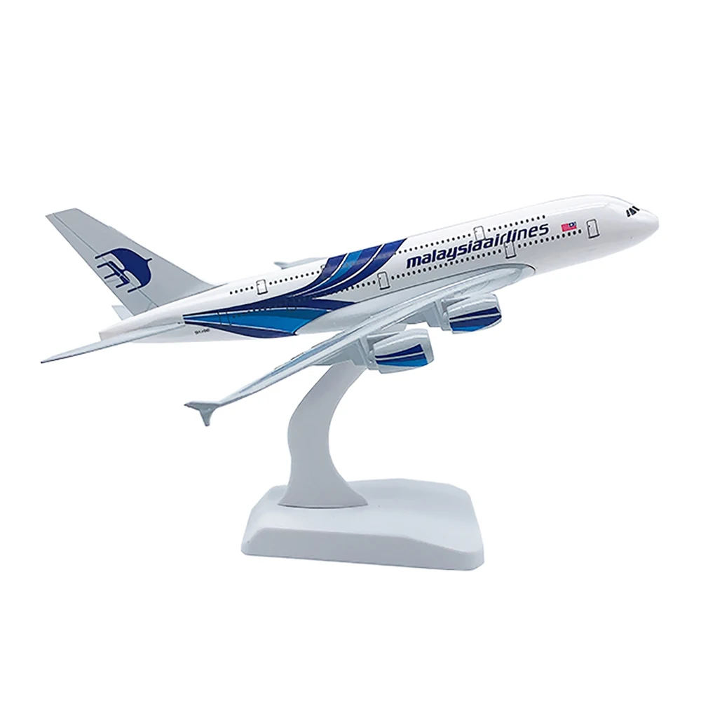 18cm Aircraft Airbus A380 Malaysia Airlines Alloy Plane Model Toys Children Kids Gift for Collection