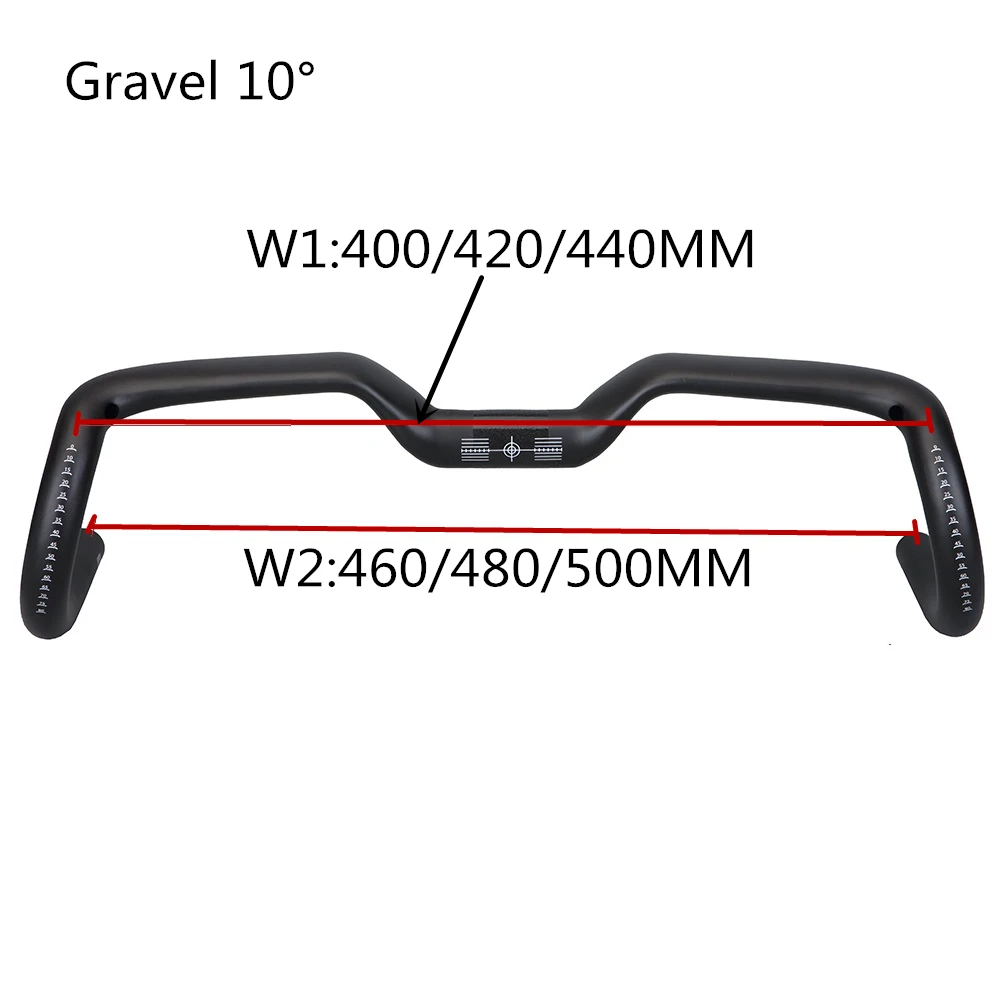 2022 Di2 Gravel Carbon Fahrradlenker T1000 Aero Lenker Ultraleichter 40 42 44 cm Drop-Lenker