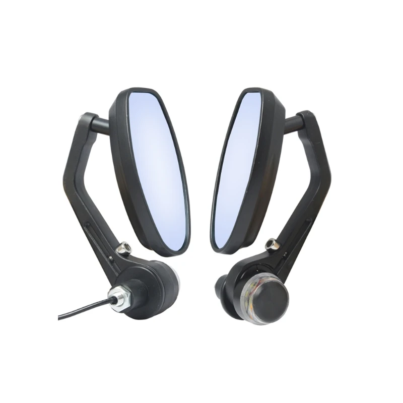 1pair 22mm 7/8\" Universal Motorcycle Handlebar Bar End Mirrors Turn signals - Image 4