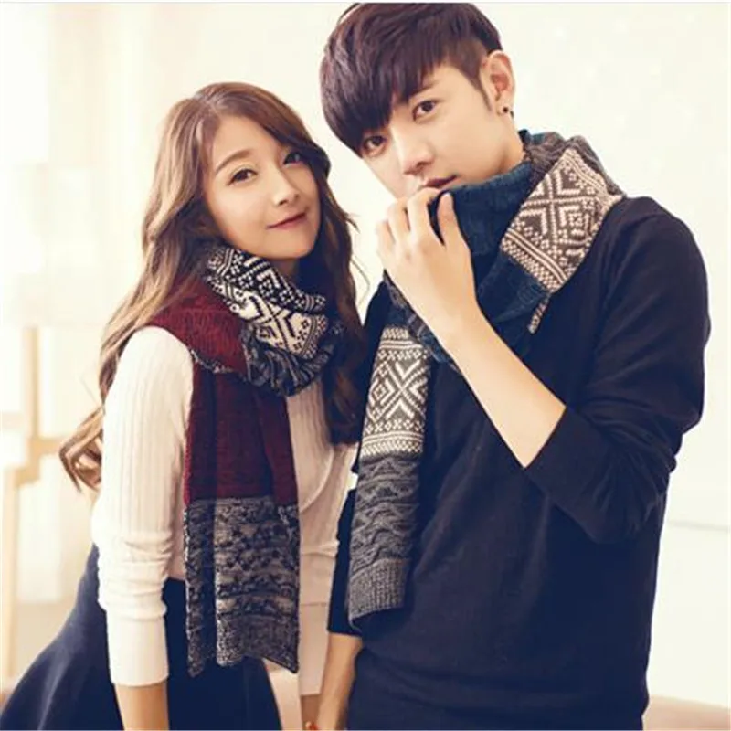 

Young men scarf thickening young couples wool XueShengChao female han edition in the fall and winter winter warm scarf w015