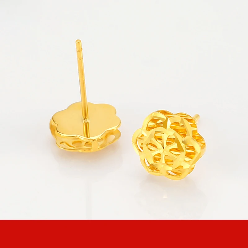 24K Pure Gold Earring Real AU 999 Solid Gold Earrings Nice Good Hollow Tassel Upscale Trendy Fine Jewelry Hot Sell New 2025