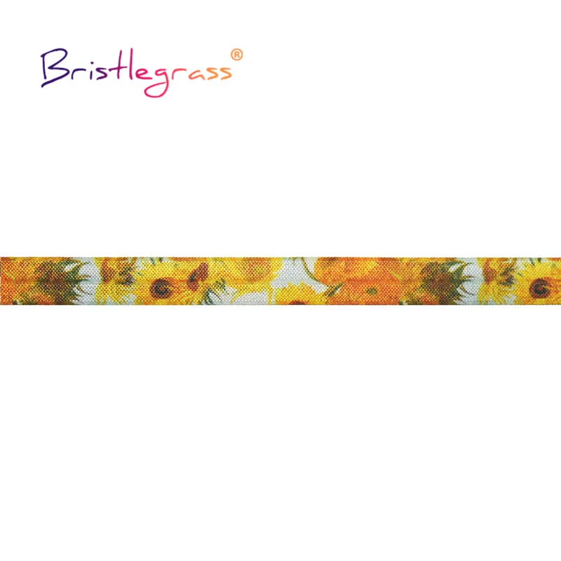 BRISTLEGRASS-cinta elástica de LICRA para el pelo, 2, 5, 10 yardas, 5/8 pulgadas, 15mm, Arco Iris, rosa, flor, estampado Floral, cinta de costura accesorios de costura accesorios de costura bies para costura