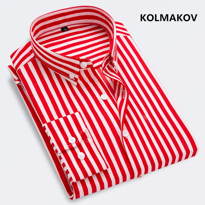 2024 new arrival spring stripe casual shirt men,High quality men's Long sleeves shirts men plus-size S-5XL