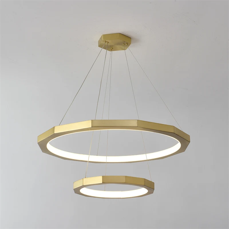 Nordic Neuheit Anhänger Lichter LED Wohnung Wohnzimmer Restaurant Minimalistischen Net Rot DIV Hardware Acryl Gold Runde Form