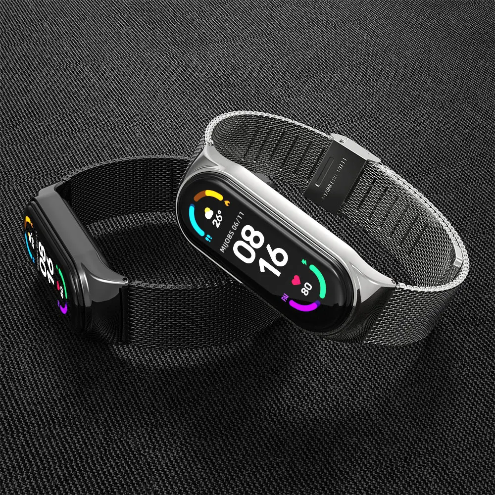 Mi Band 9 Strap for Xiaomi Mi Band 8 7 6 5 4 3 Bracelet Mi Band 7 Strap Metal Correa Miband 6 Pulseira Wristbands Replacement