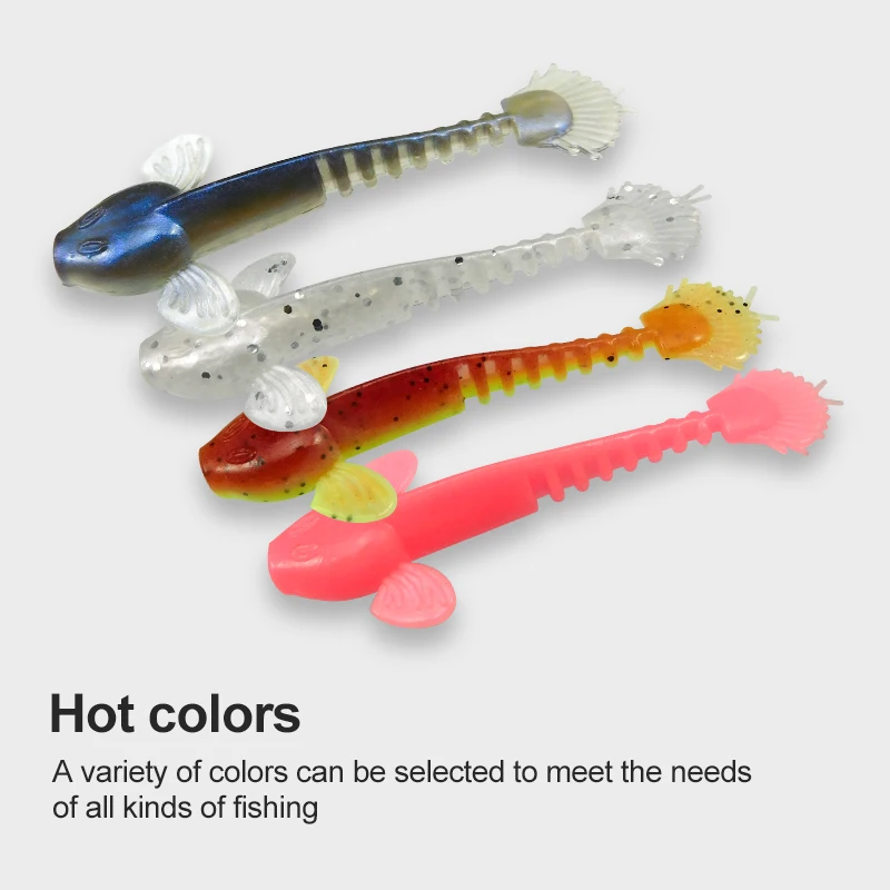 KESFISHING New Fishing Lure Worm Salamander 55mm For Bass Trout Catfish Soft Silicone Bait Shrimp Smell Add Salts