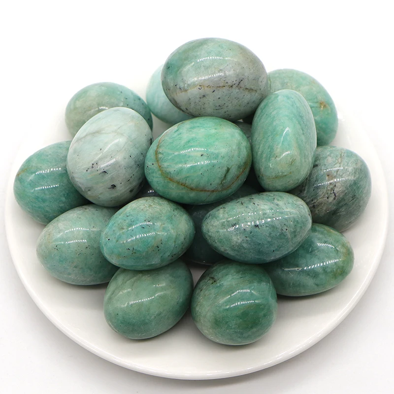 Natural Amazonite Round Quartz Ore Gravel Crystals Specime Healing Energy Tumbled Stone Gemstones Home Aquarium Decoration gift