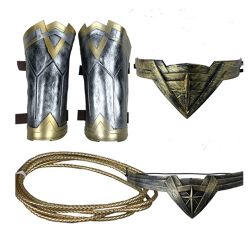 Halloween Super Woman Hero Costume Princess Diana Bracers Cosplay bracciale guanto Tiara polso lazo della verità accessori accessori