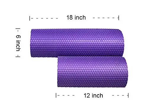 EVA Yoga Block Half Round Massage Foam Roller 30/45cm semi-Circular Foam Shaft Yoga Pilates Portable Massage Pillow