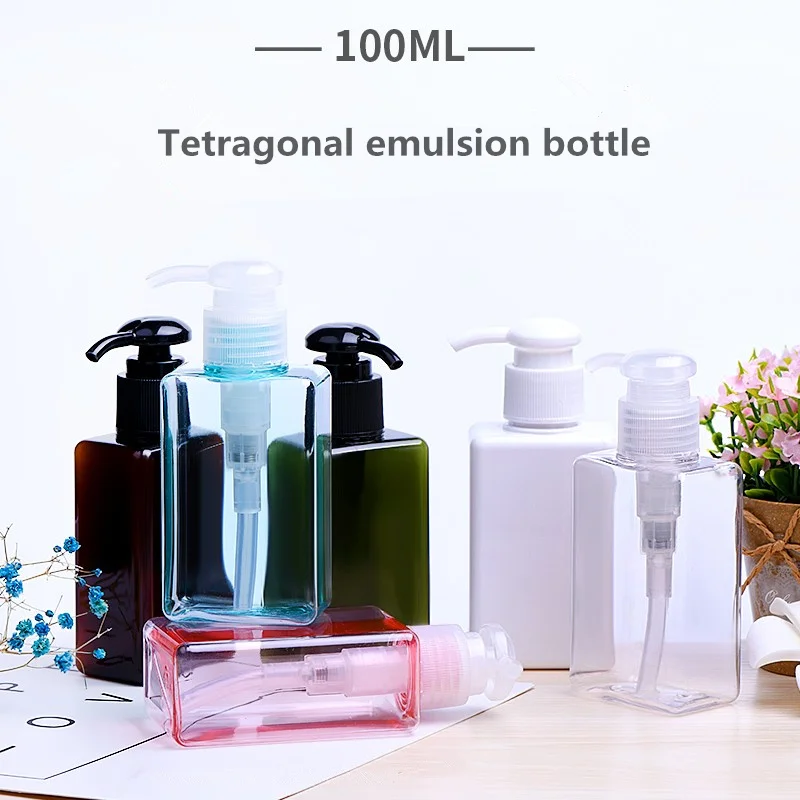 100ml Quad-square PETG emulsion Bottle Shampoo Body wash bottle Cleansing milk bottle Available from stock