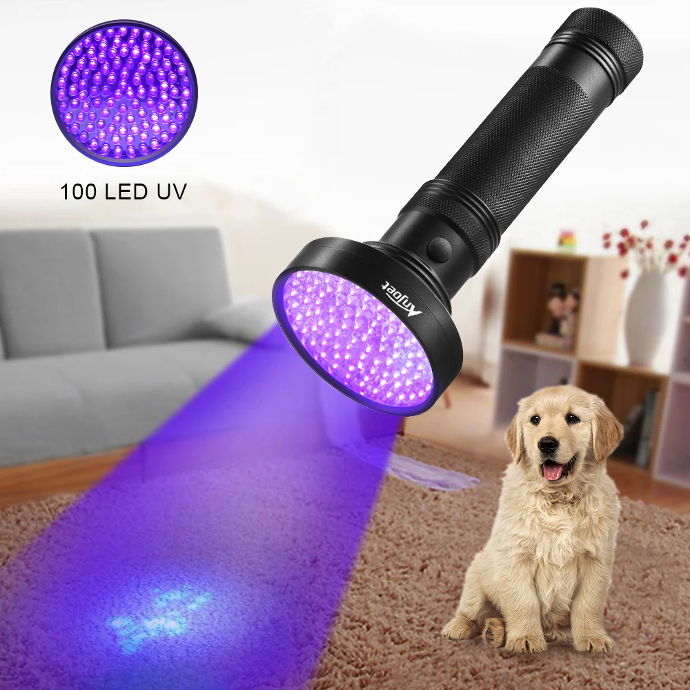 

UV Flashlight Black Light, 21 51 100 LED 395 nM Ultraviolet Torch Blacklight Detector for Dry Pets Urine&Pet Stains&Bed Bug