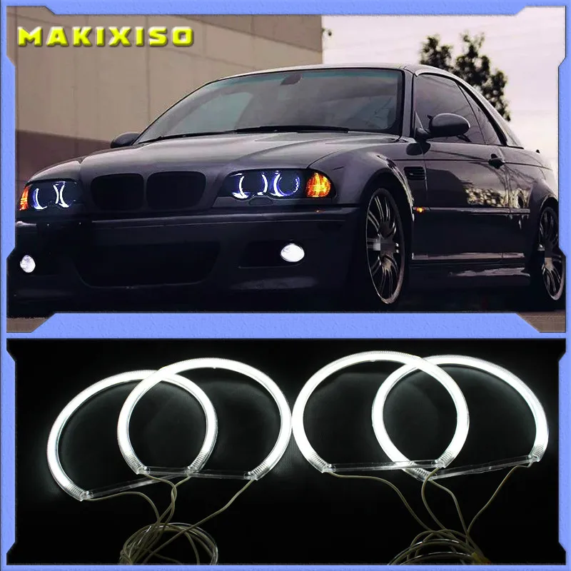 

CCFL Angel Eyes Kit Warm White Halo Ring For BMW E36 3 Series with Euro headlights 1992-1998 Demon Eye