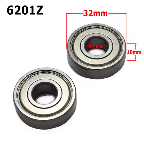 2 pcs Good Quality Bearing Seal 6201Z Miniature Flange Bearing Motorcycle Accessories Pit Dirt Bike Parts