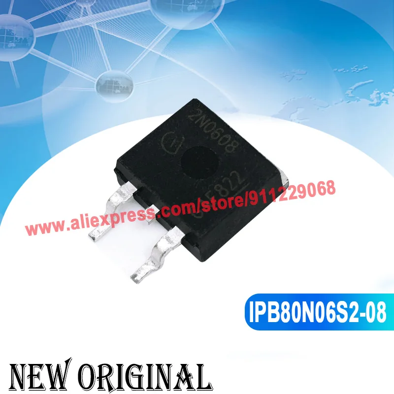 (5 Pieces) 2N0608 IPB80N06S2-08  TO-263 55V 80A