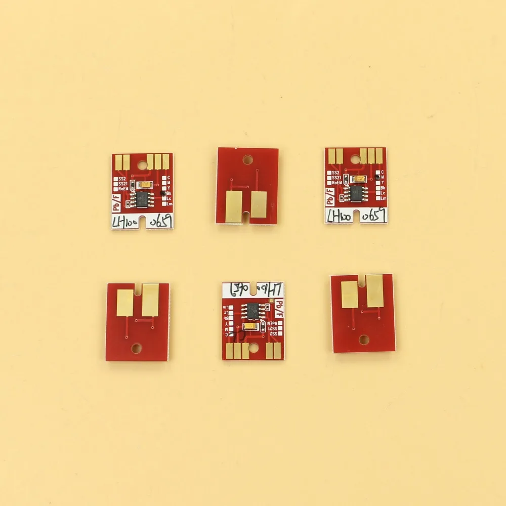 8 pcs/lot LH100 0659 chips for Mimaki UJF3042 UJF6042 printer BK C M Y W W Clear spc 0732 Primer chip