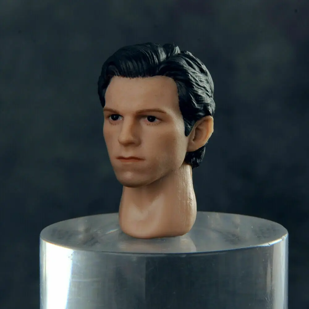 1/12 a forma masculina da cabeça de tom holland da relação é apropriada para 6-inch corpo modelo brinquedos soldados masculinos bonecas de plástico cabeça escultura