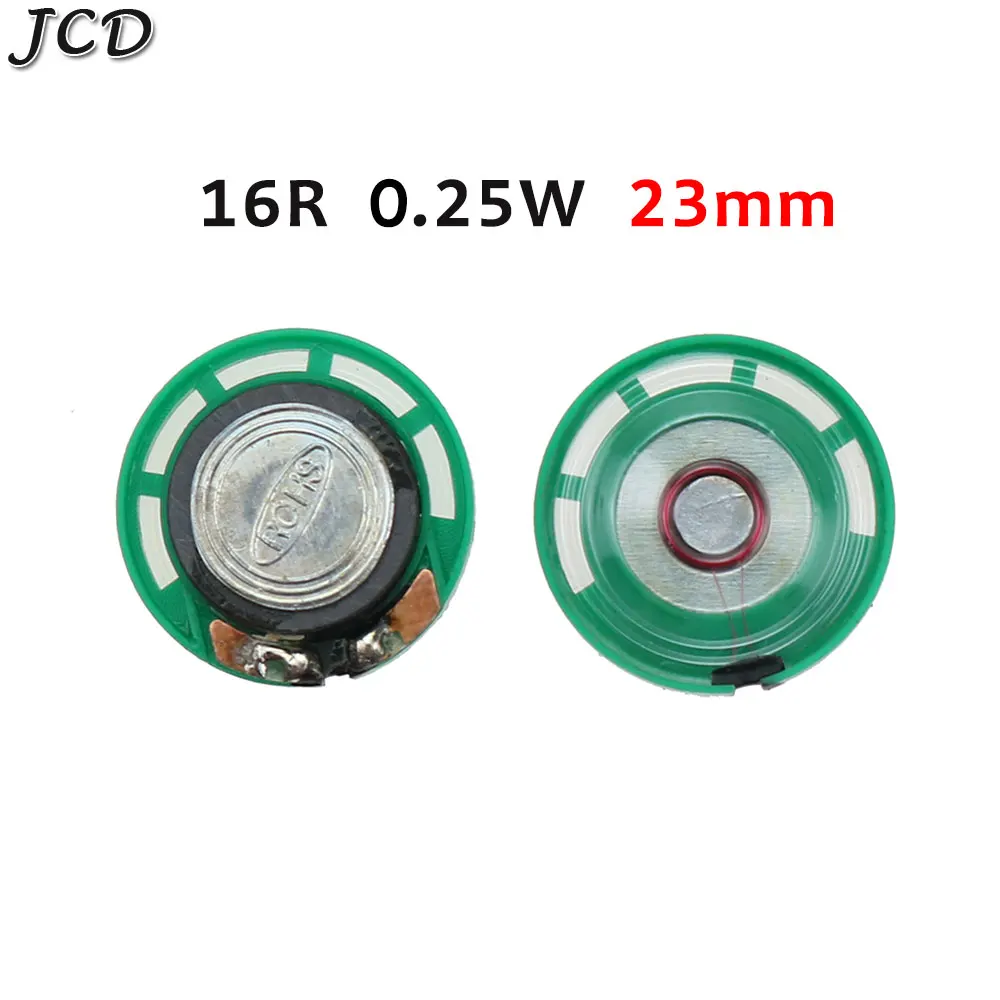 JCD 1pcs Ultra-thin speaker Doorbell horn Toy-car horn 8/16/32 ohms 0.5W 0.25W 8R 16R 32R speaker 20 21 23 27 29 mm Diameter