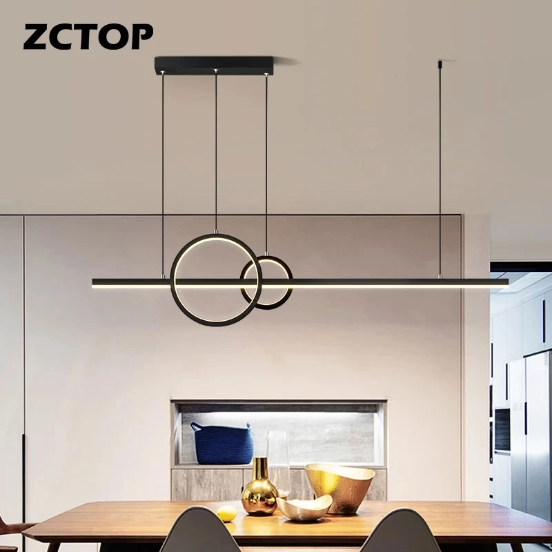 Modern LED Pendant Lights for Dining Living Room Kitchen Office Ceiling Chandeliers Decor Home Indoor Hanging Lamp Gold Fixtures