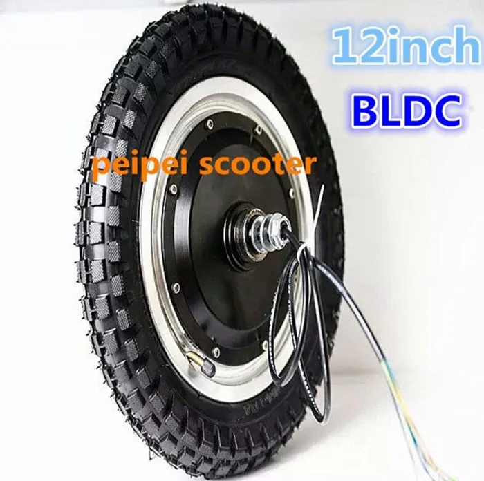 

12inch 12 inch BLDC brushless gearless thin Double shafts dc hub motor scooter drive phub-62