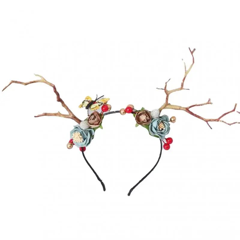 Diademas de Navidad para niños y adultos, diadema de astas de alce, árbol de Santa, adornos de reno, decoraciones navideñas para fiesta de Cosplay