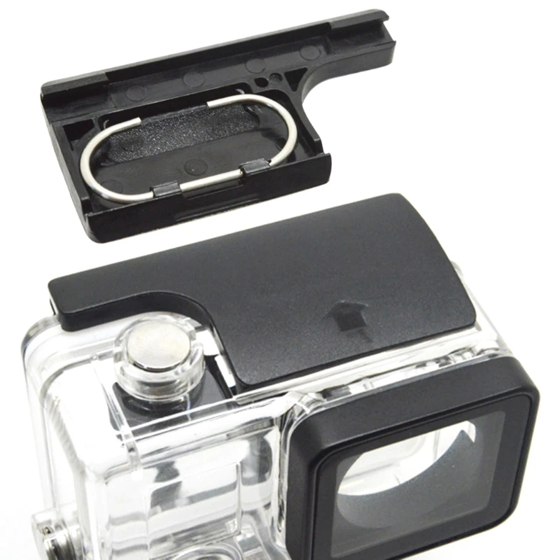 Per Gopro Accessori In Plastica Backdoor Clip Della Serratura Fibbia A Scatto Fermo per Go pro Hero 3 + 4 Camma Della Macchina Fotografica Impermeabile custodia Borsette