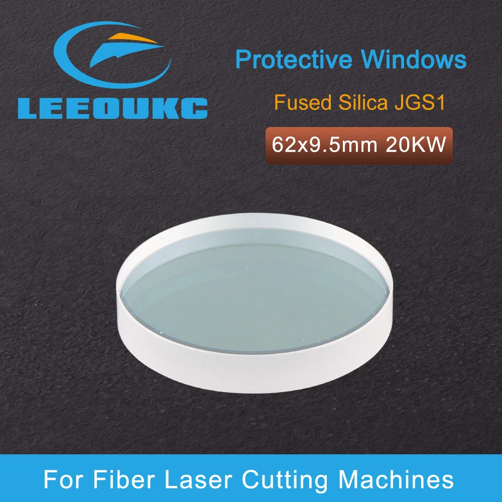 

LEEOUKC Fiber Laser Protective Windows Protection Mirrors 62*9.5mm For Fiber Laser Cutting Machines 20KW 1064nm 1070nm