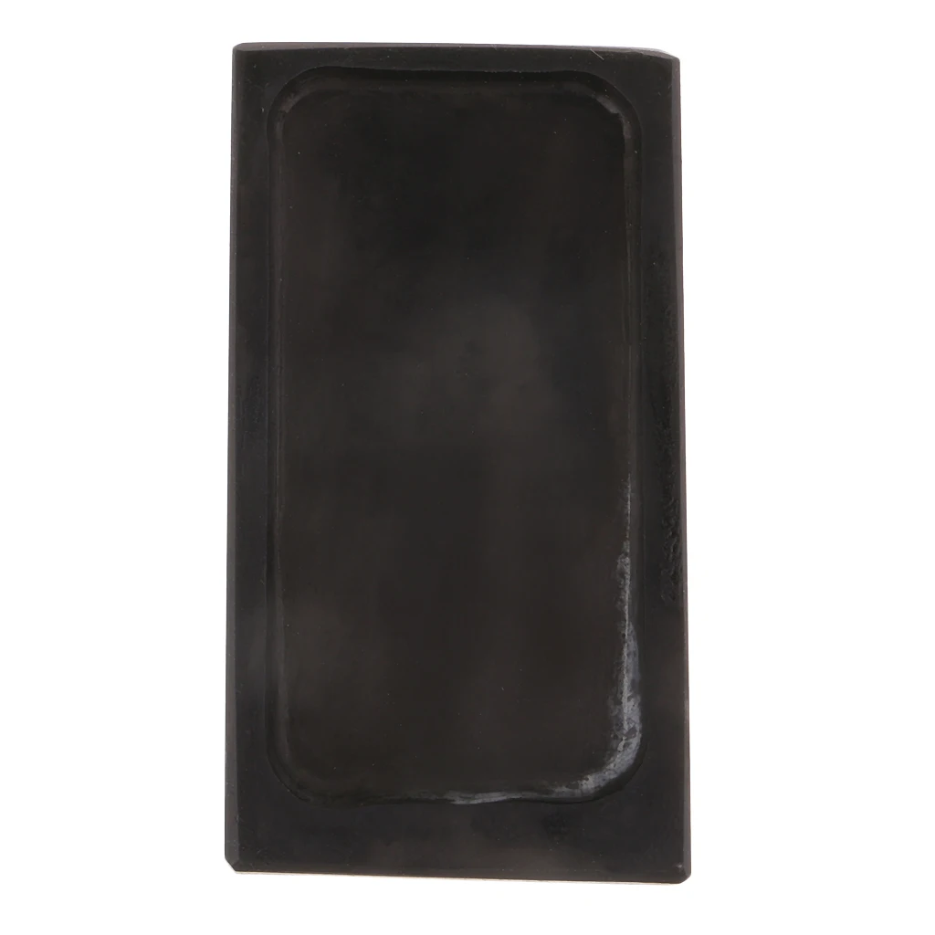 Black Rectangle Inkstone Ink Stone for Chinese Japanese Calligraphy and Painting Drawing Art Supplies