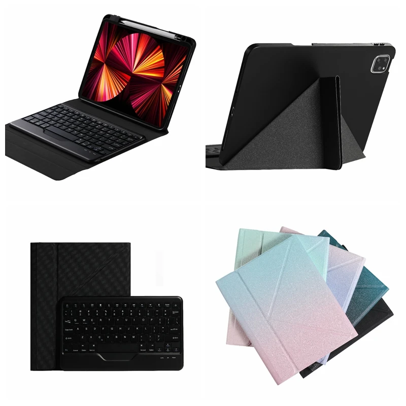 

Magnetic PU Leather stand Cover For iPad 9.7 10.2 Air 1 2 3 4 10.9 Pro 11 10.5 inch Case Wireless Keyboard Funda with pen slot