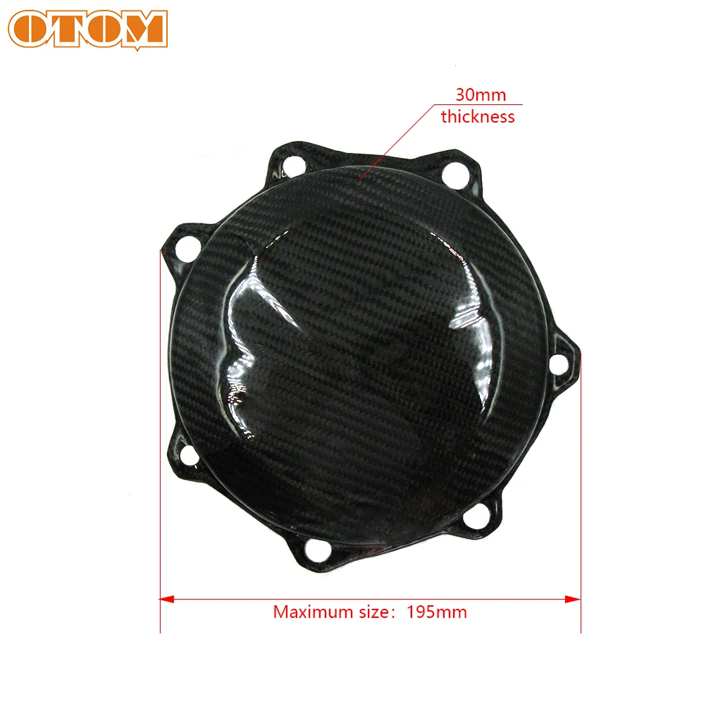 OTOM Motorcycle Clutch Cover-CC12/Ignition Cover-CI12 Carbon Fiber Protection Guard For YAMAMA YZ450F WR450F Motocross Accessory