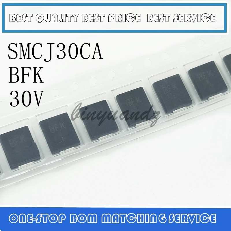 10 sztuk SMCJ10CA BDX SMCJ14CA BEK SMCJ100CA GGZ SMCJ75CA GGR SMCJ5.0CA GDE SMCJ30CA BFK DO-214AB dioda do niwelowania przebiegów przejściowych