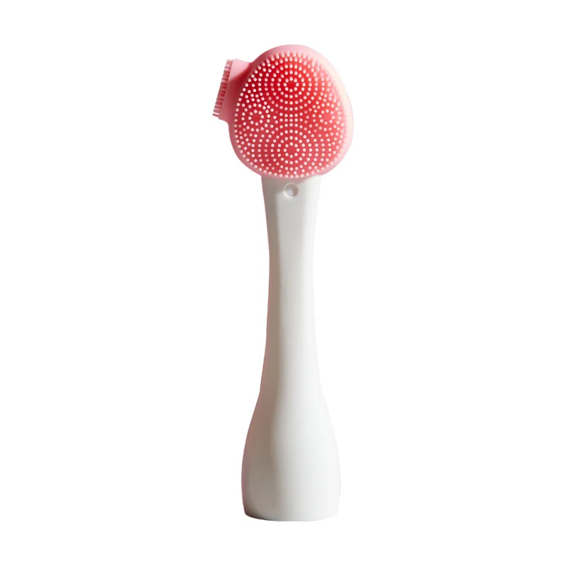 

Free shipping Silicone Women's Double-Sided Brush Soft Hair Manual Men's Pore Brush Face Cleaning