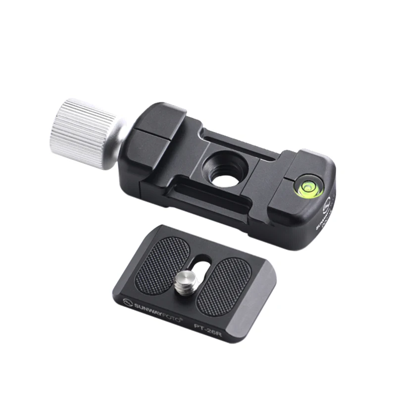 SUNWAYFOTO DDC-26 LT  Tripod Head Quick Release Clamp  For DSLR   26mm Screw Knob Clamp Adapter Arca Swiss Compatible