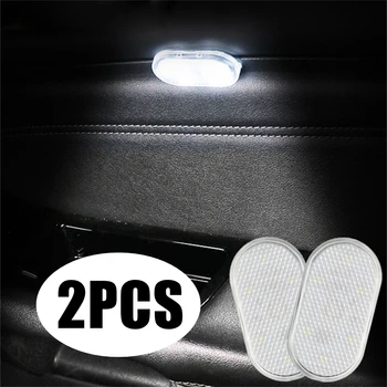 2PCS Wewnętrzne oświetlenie samochodowe LED Bezprzewodowe oświetlenie wewnętrzne Samochodowe oświetlenie dotykowe LED Automatyczna lampa sufitowa na dach Lampy do czytania ładowane przez USB