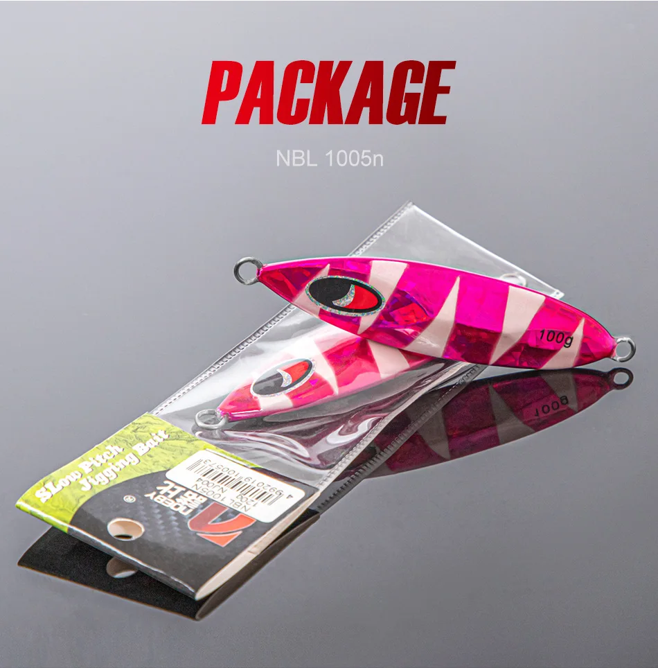 NOEBY Leuchtender Slow-Pitch-Jig 60-210g Metall-Jig Langsam Sinkend Salzwasser Bootsangeln Offshore-Jigging – Detail 12