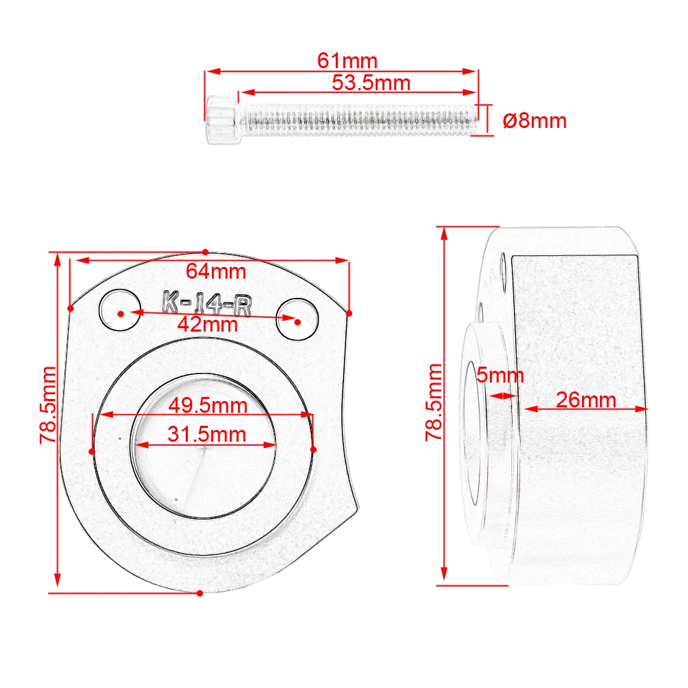 2 قطعة ZX14R 2018 دراجة نارية المقود مقود جبل المشابك الناهض لكاواساكي ZX-14R ZZR1400 2006-2018 دراجة الناهض محولات #6
