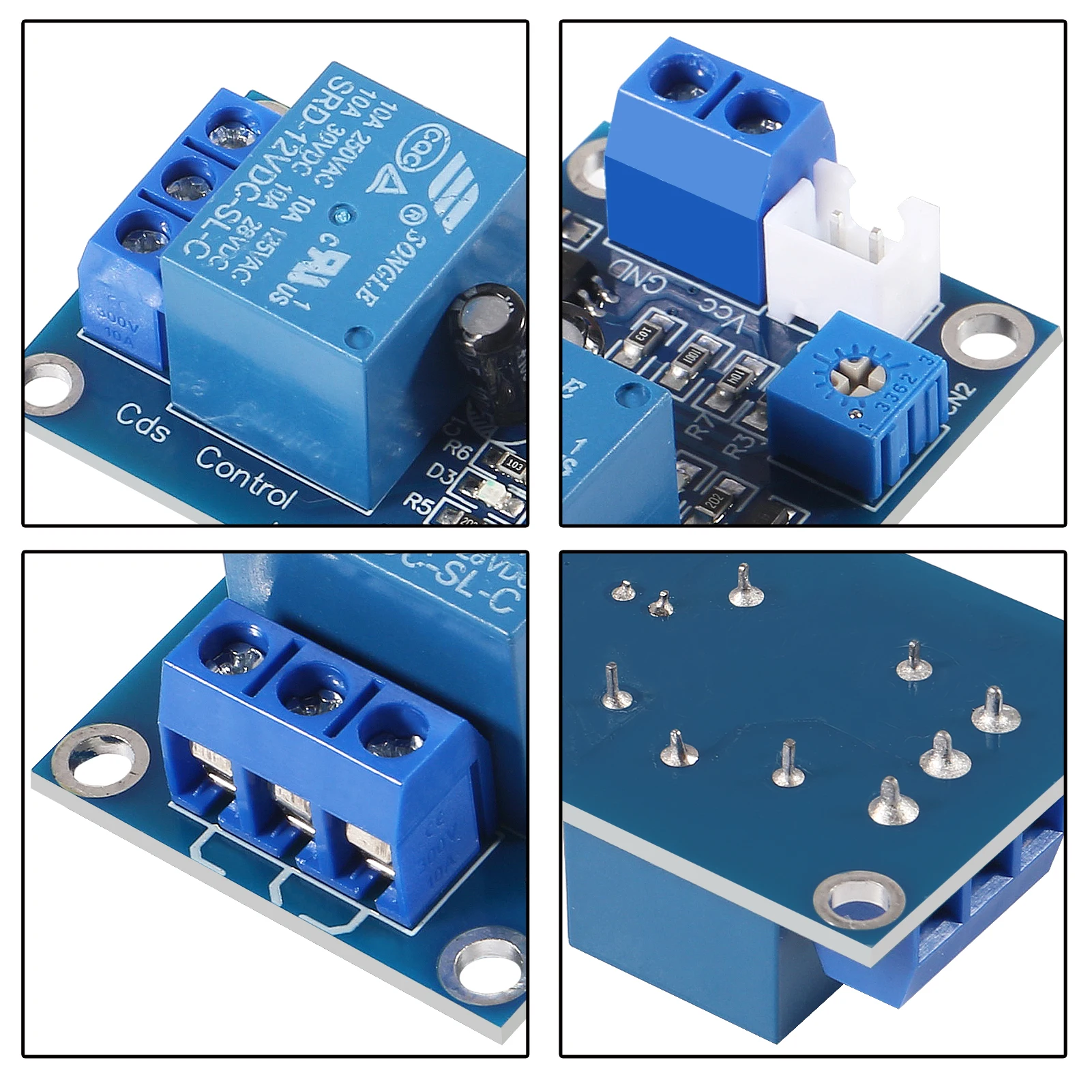 Interruptor de controle de luz com módulo de detecção, fotoresistor, sensor de detecção, brilho, módulo de controle automático, 5v, 12v, 10a