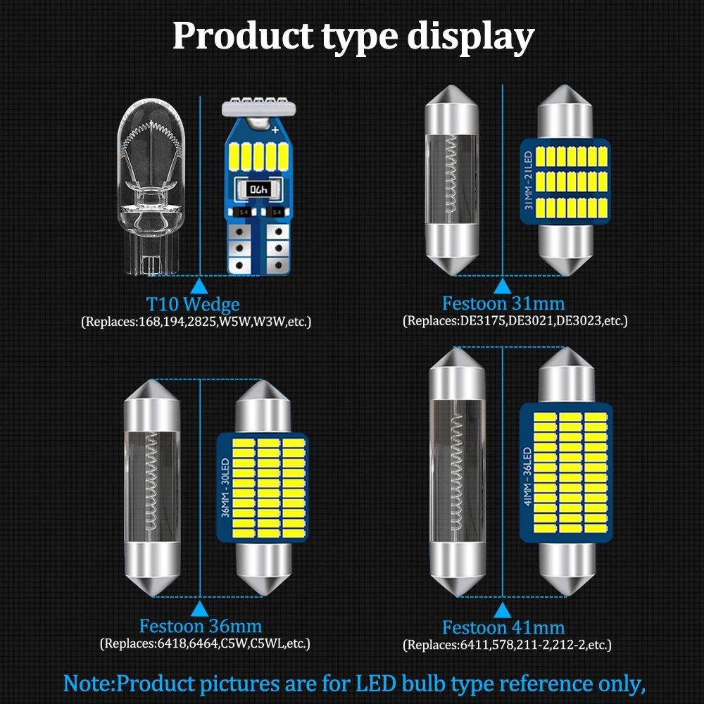 AENVTOL-lámpara interior LED Canbus para Lexus GS 300, 350, 400, 430, 450, 250, S190, GS300, GS350, GS430, GS450h, 2005, 2006, 2008, 2012, 2013, 2014