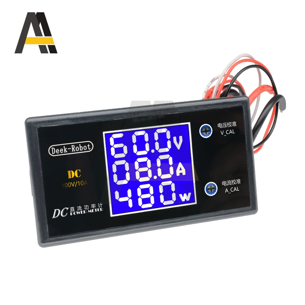 DC0-100V Range Current Voltmeter 10A LCD 3-digit high-precision Voltage Current 12V 24V 36V Power Meter 1000W Volt Tester