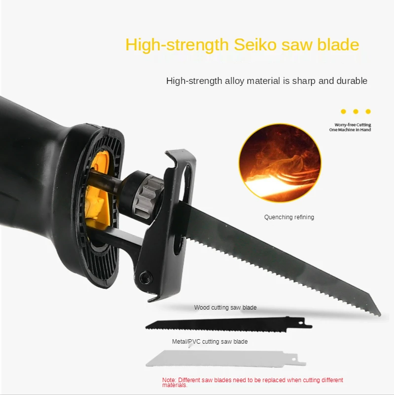 220V 900W/1000W Electric Reciprocating Saw, Small Multi-Function Cutting Electric Saw, Household Woodworking Tools