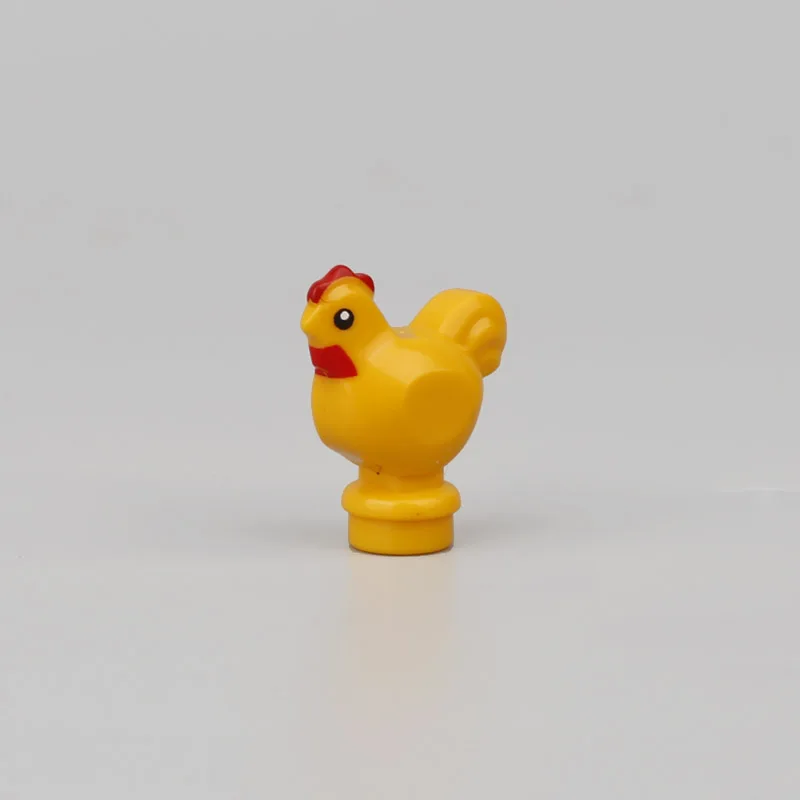 Chicken Chicks Building Blocks MOC Animal Farm City Accessories Cock Hen Eggs Parts Bricks for Children Gifts DIY Toys C176