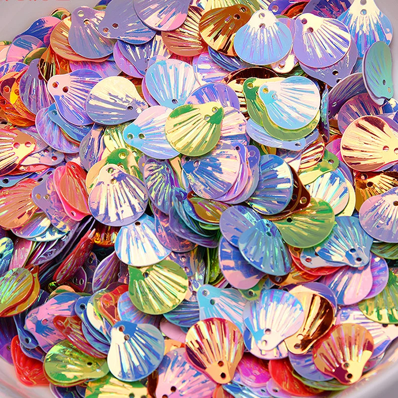 Handmade shell fragile sequins in multiple colors, two sizes of shiny confetti, nail art, DIY sewing accessories, decorative art