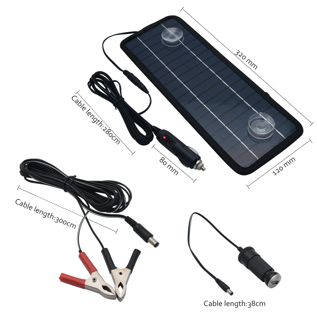 12V 4.5W Car Boat Solar Panels Trickle Battery Charger  Power Supply For Outdoor Universal