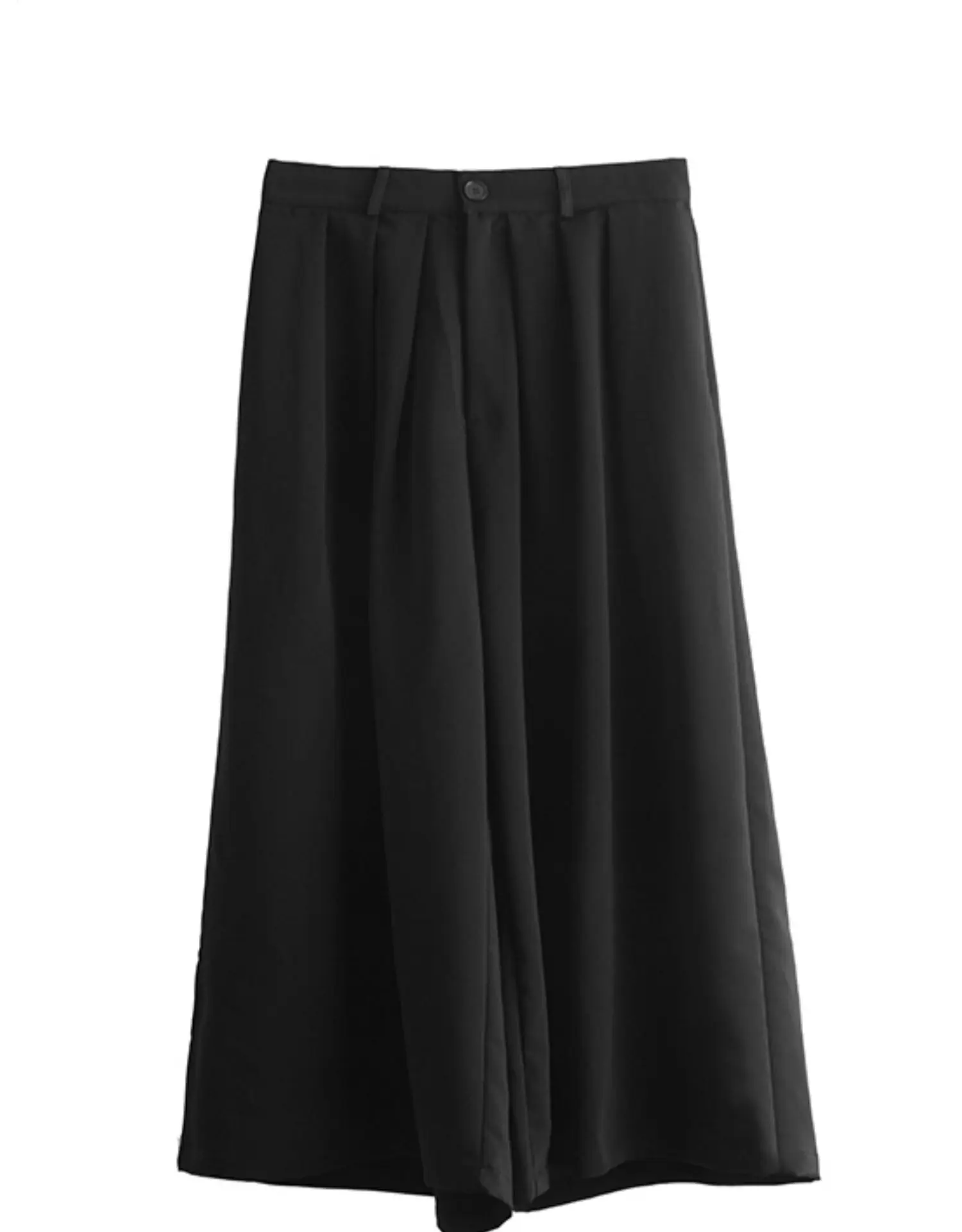 dark wind loose trend men's wide leg pants skirt pants bucket pants elastic buckle waist large floor length pants