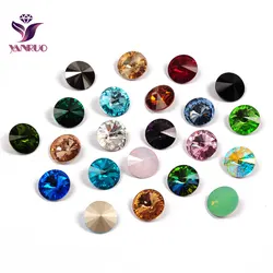 YANRUO 1122 Rivoli Fancy Stones Glass Strass Crystal Pointback Jewelry cucire su Strass per ricamo artigianato fai da te