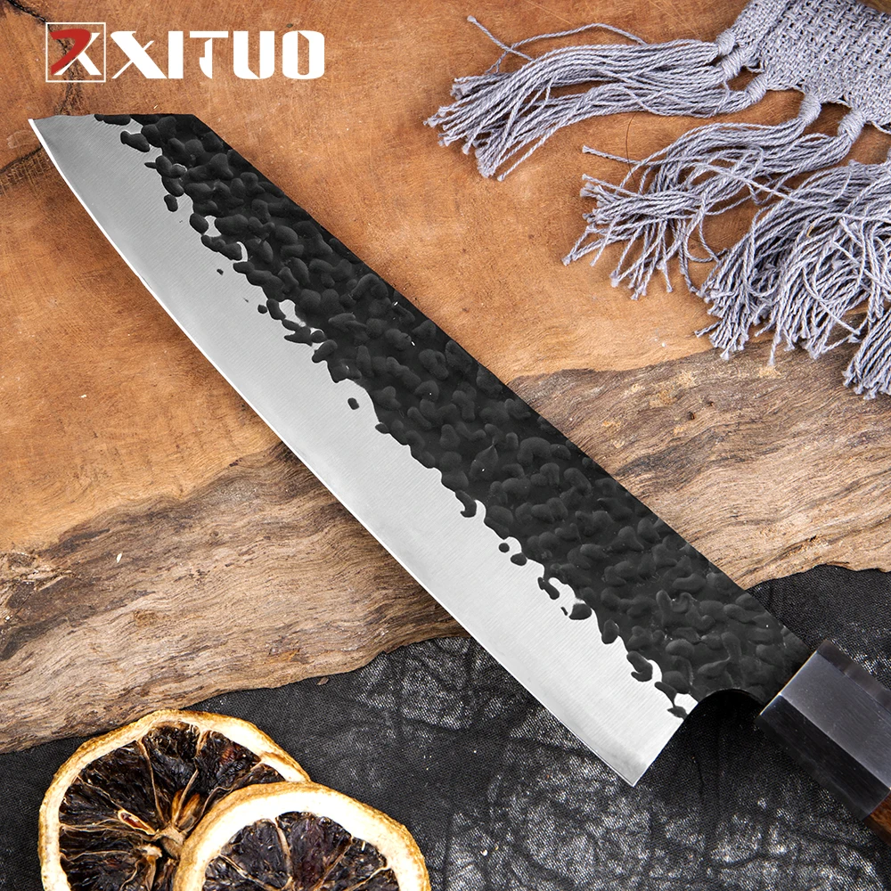 XITUO 8 Inch Kiritsuke Knife Octagon Handle Japanese Gyuto Knives Kitchen Chef pro Sharp Blade Salmon Tool New Gift